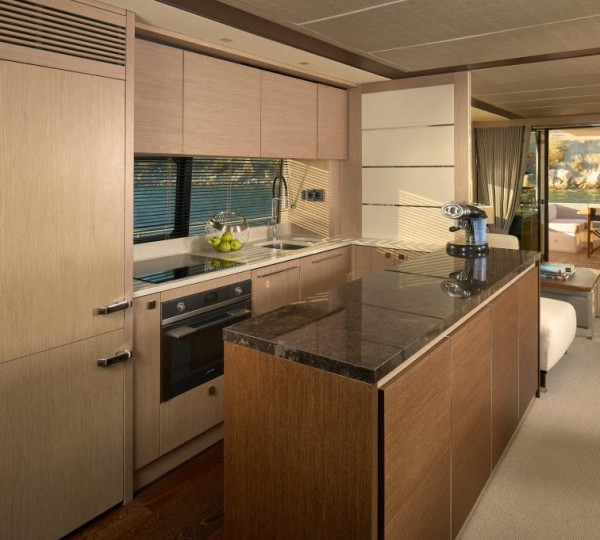 Open galley in main salon