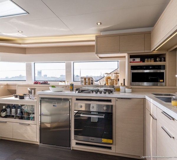 Galley in the main salon