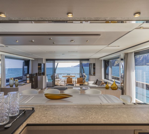 View aft from the semi open galley