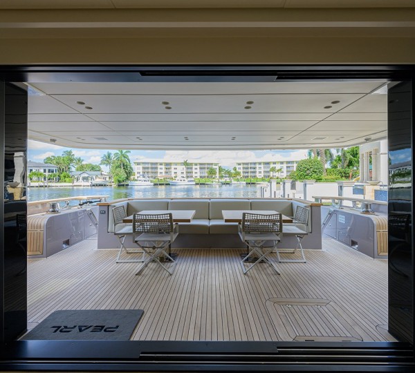 View from the main salon to aft deck
