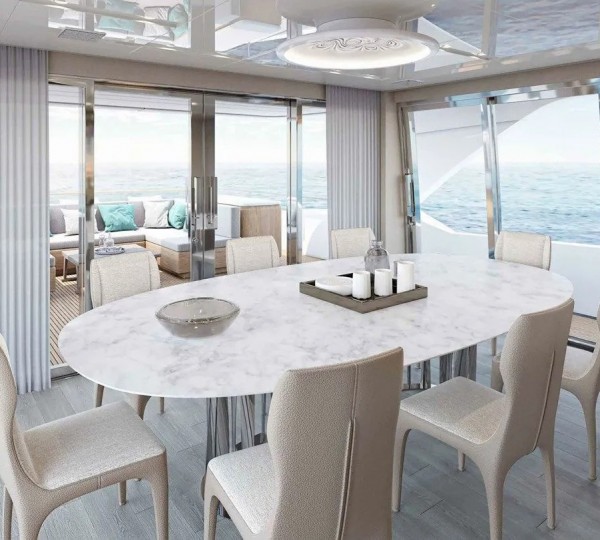 Upper deck dining view aft to sun deck