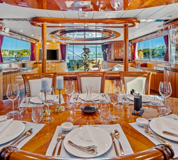 Main Salon Dining View Aft