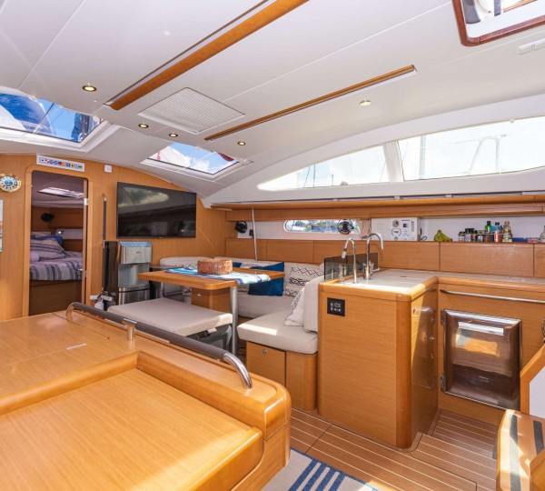 Main Salon Dining And Galley