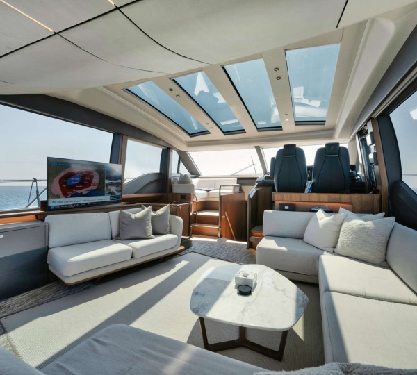 Main Salon Lounge And Helm Controls