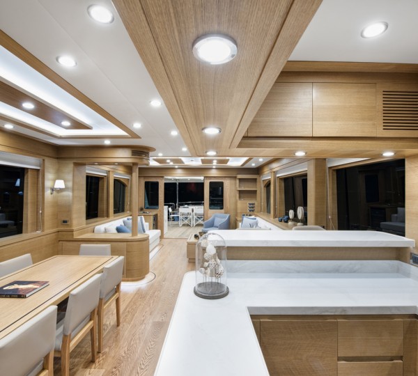 Main Salon Open Plan Galley And Dining