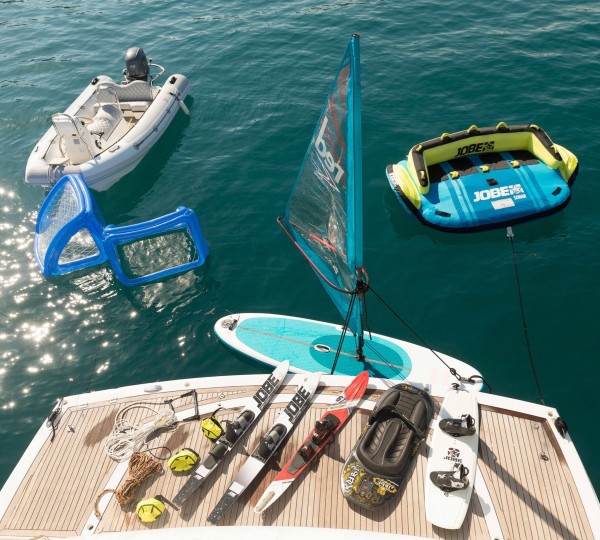 Swim platform and toys