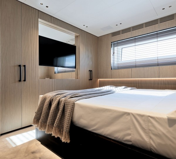 One of four chic guest cabins