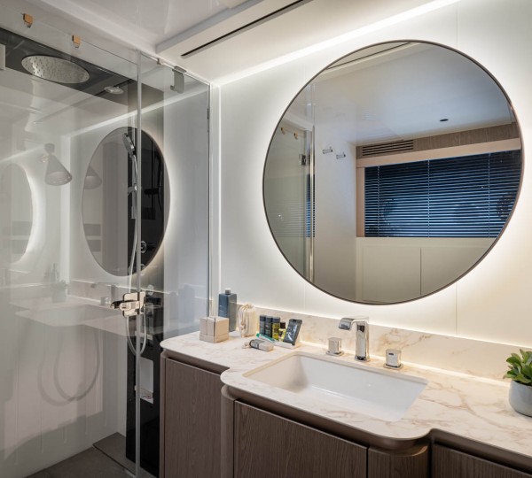 Ensuite bathrooms in each cabin