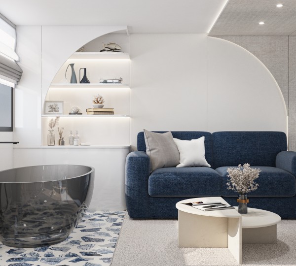 Master Suite With In Room Bathtub