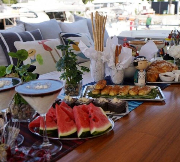 Beautiful catering from the on board crew