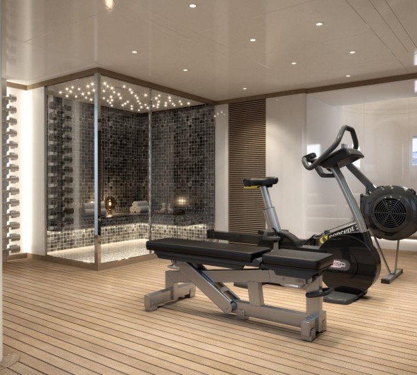 Beach club gym and spa