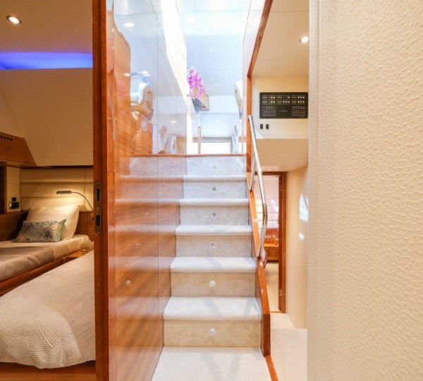 Stairs between main and lower deck