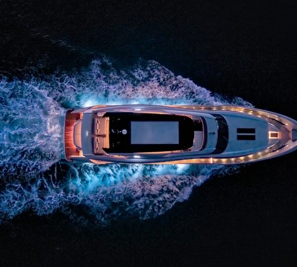 Aerial View With Underwater Lights