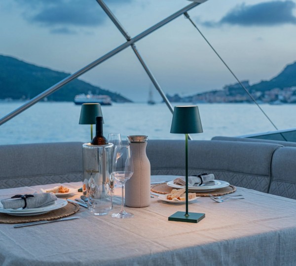 Dinner Set Up On Deck