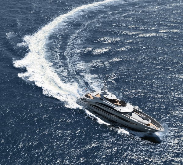 50m Steel Class Yacht OMAHA Aerial