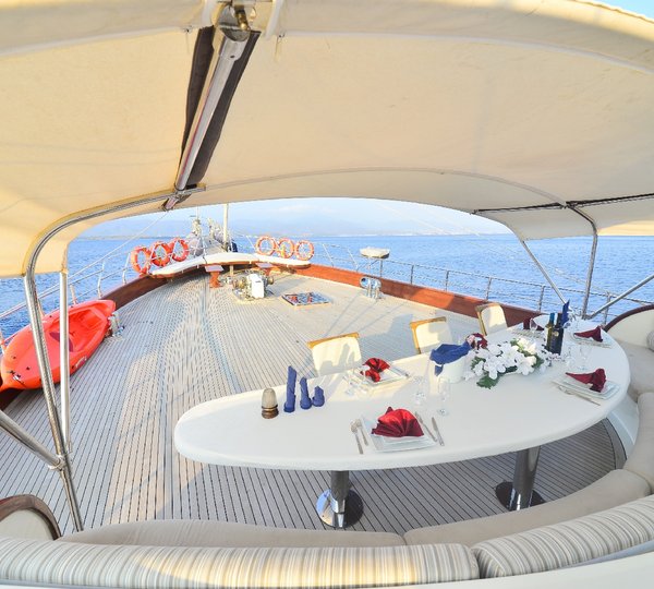 Foredeck view forward