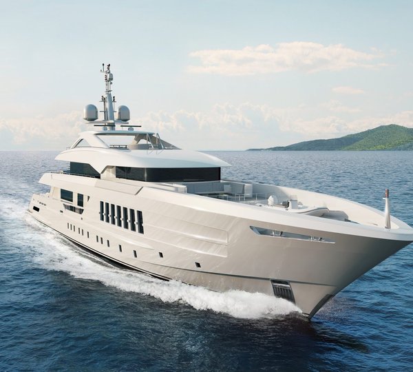 55m Fast Displacement Yacht Rendering