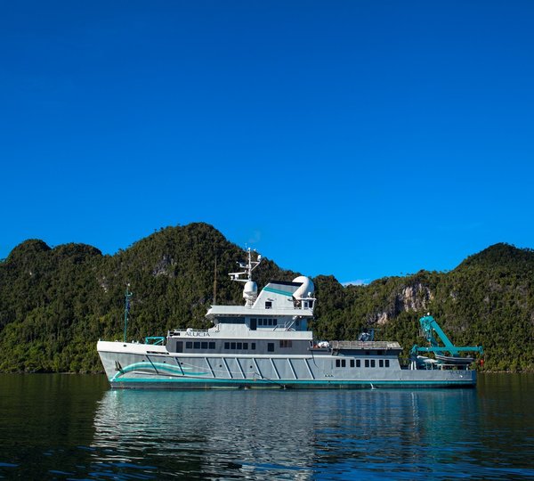 56m Expedition Yacht At Anchor