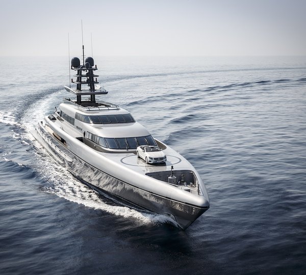 77m Mega Yacht With Mercedes S-Class Convertible