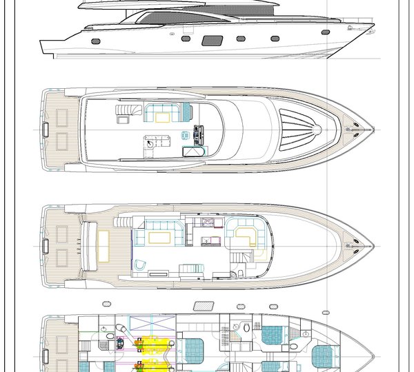 80 OPEN FLYBRIDGE GENERAL LAYOUT (FISHING COCKPIT)