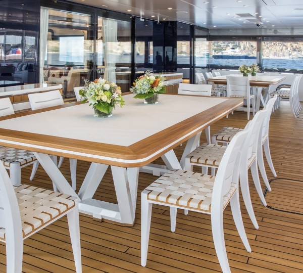 95M LURSSEN MEGA YACHT - Al Fresco Dining