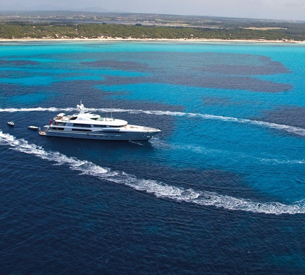 AMELS 212 Motor Yacht - Profile Above, Caribbean
