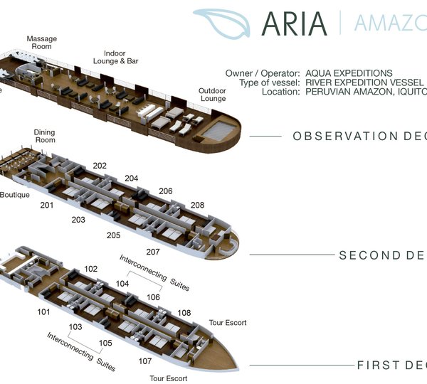 ARIA AMAZON Deck Plan 