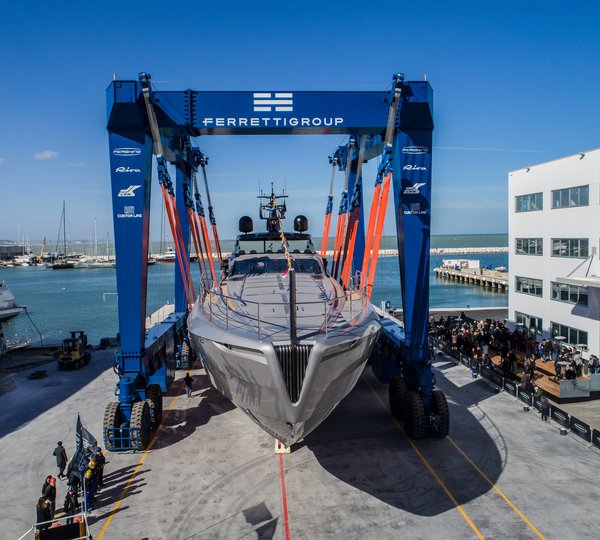 About To Be Launched In Ancona - Pershing 140
