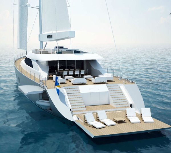 Ada Designed Yacht ALL ABOUT U - Stern View And Swim Platform