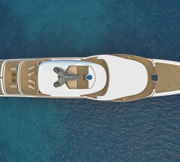 Aerial View Of Superyacht PROJECT OPAL