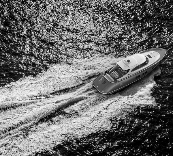Aerial View Of The Yacht Running - Image Credit Jeff Brown