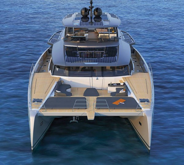 Aerial Bow View With Foredeck Lounge Render