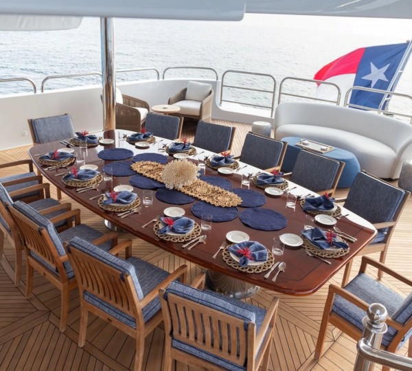 Aft Deck Dining With Sea Views