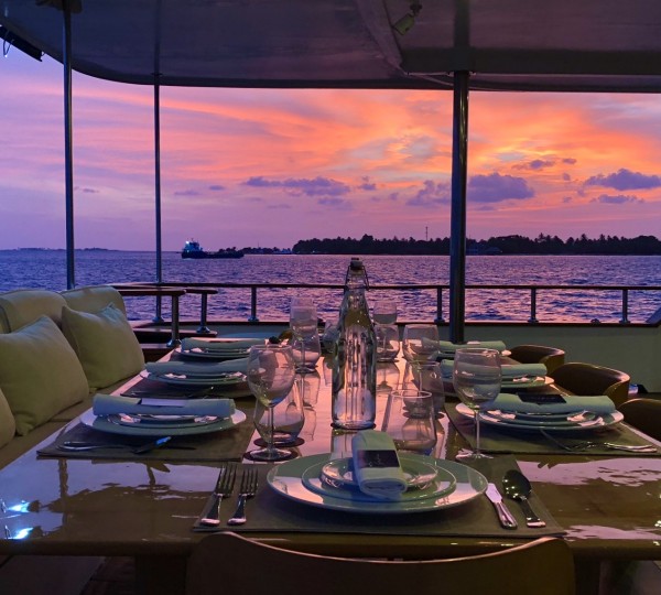 Aft Seating Converted For Dinner