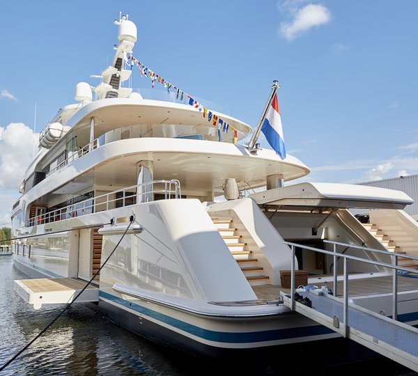 Aft View Of Motor Yacht SAMAYA