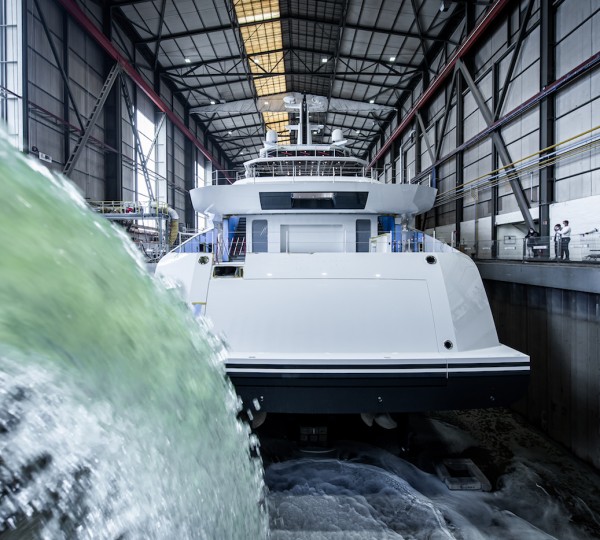 Amels 78m Full Custom Yacht Getting Ready To Float