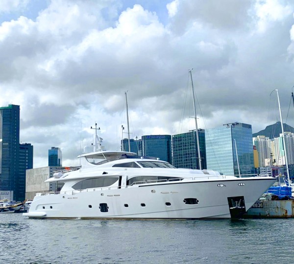 Asteria 108 Is Berthing At Kwun Tong Pier In Hong Kong