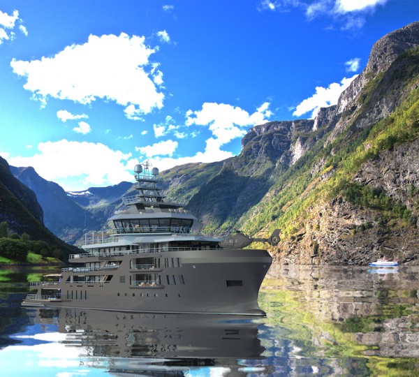 At Anchor In The Fjords - Rendering Of OCEAN FALCON