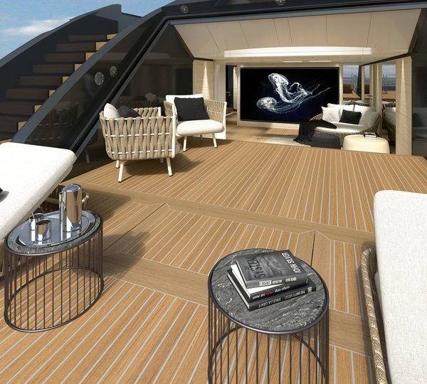 Baglietto 55m Render - Sunbathing Area