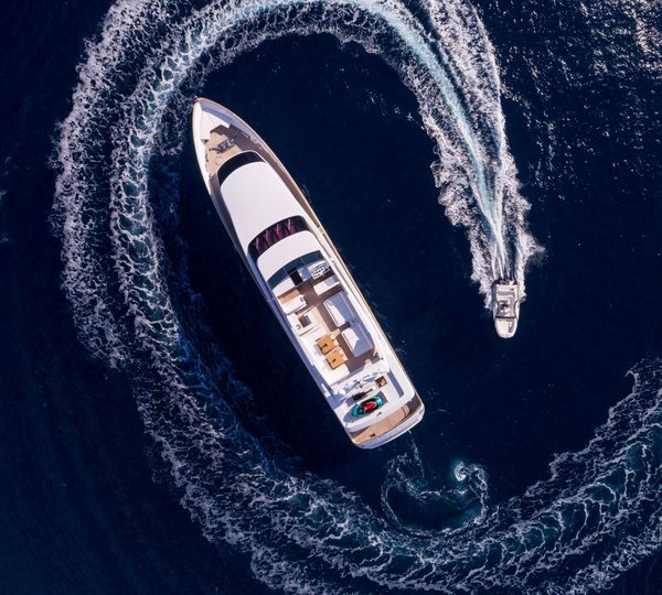 Baglietto Motor Yacht SOLE DI MARE - View From Above With Tender
