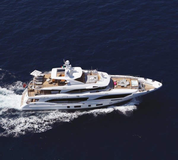 Benetti Mediterraneo 116 Underway From Above