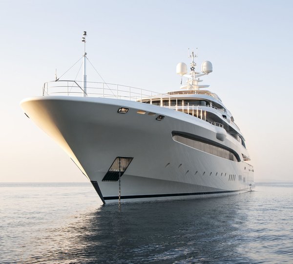 Bow View Of O'PTASIA At Sunset