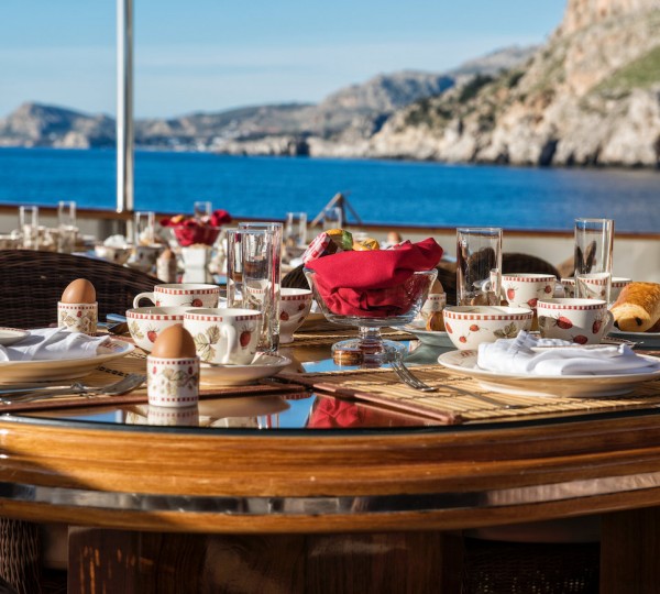 Breakfast Set Up On Board