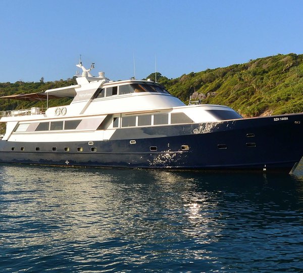 Broward Marine Yacht NYMPHAEA - Anchored