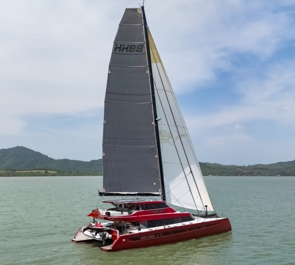 Catamaran CRAZY LOVE Sails Up