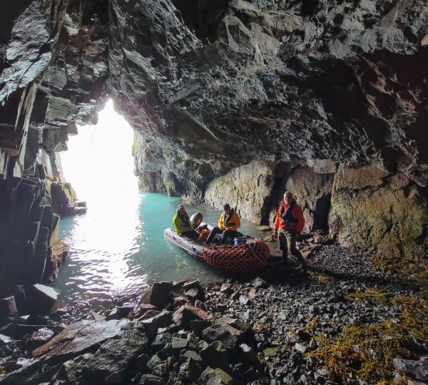 Commando Visits Cave Inside