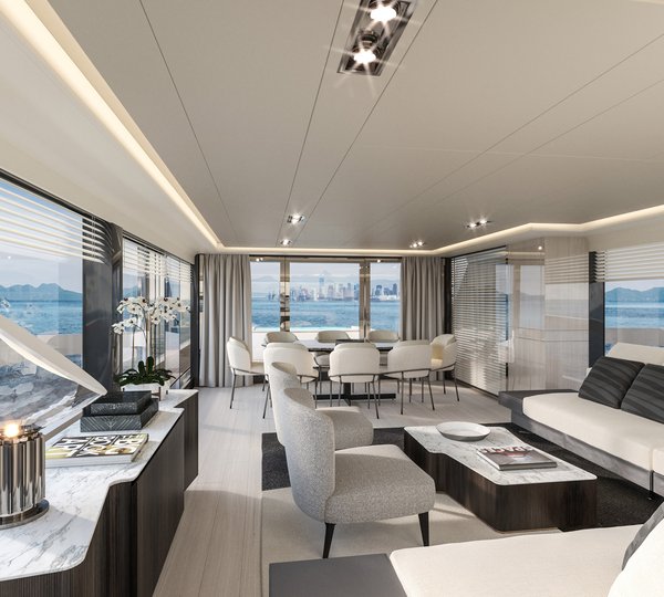 DYNAMIQ GTT 100 Superyacht Saloon Render