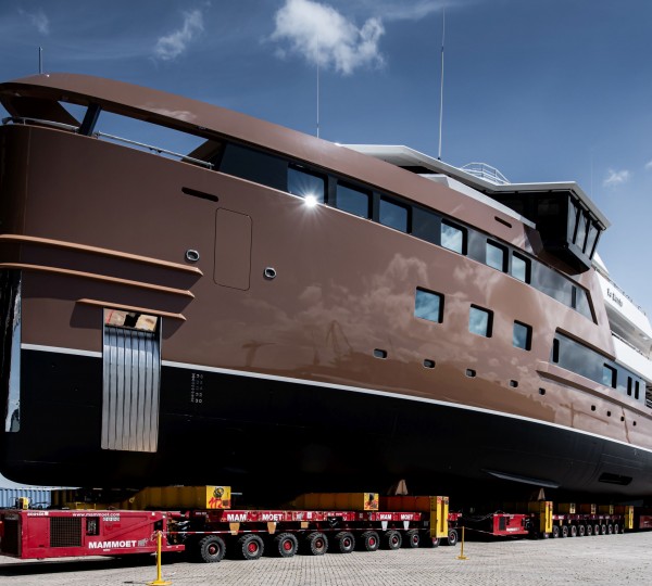 Damen Yachting SeaXplorer 77 LA DATCHA Ready For Launch At The Shipyard
