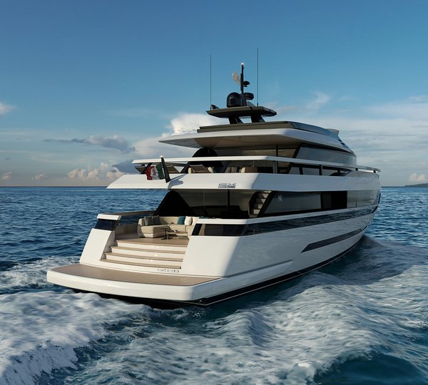 EXTRA 93 Yacht Aft View - ISA Yachts