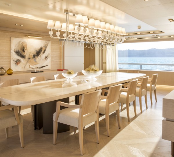 Elegant Dining Area On The Main Deck
